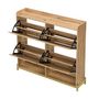 Voir la diapositive 5 : MERAX Meuble à chaussures 20 paires 4 étagères coloris naturel mdf