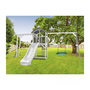 Voir la diapositive 2 : Axi House AXI Structure de jeu Beach Tower cadre escalade et balancoire Nid Summer Blanc Gris Toboggan Blanc