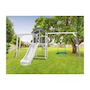 Voir la diapositive 2 : Axi House AXI Structure de jeu Beach Tower cadre escalade et balancoire Nid Summer Blanc Gris Toboggan Blanc