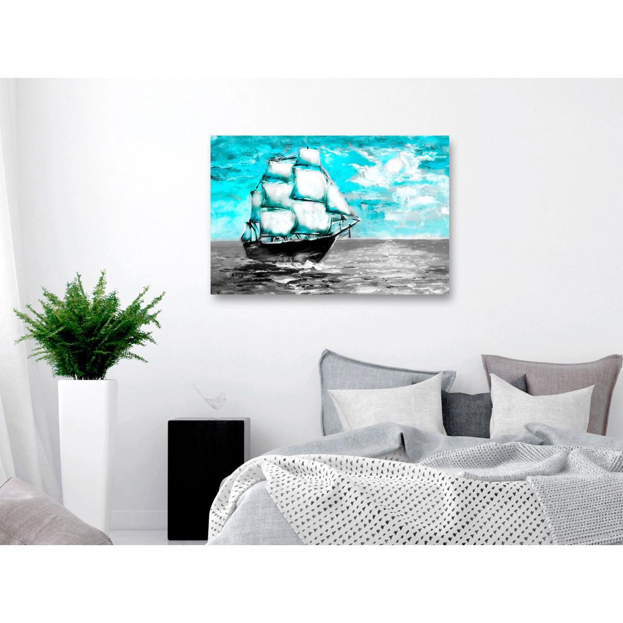 Voir la diapositive 2 : Paris Prix Tableau imprimé  spring cruise wide blue
