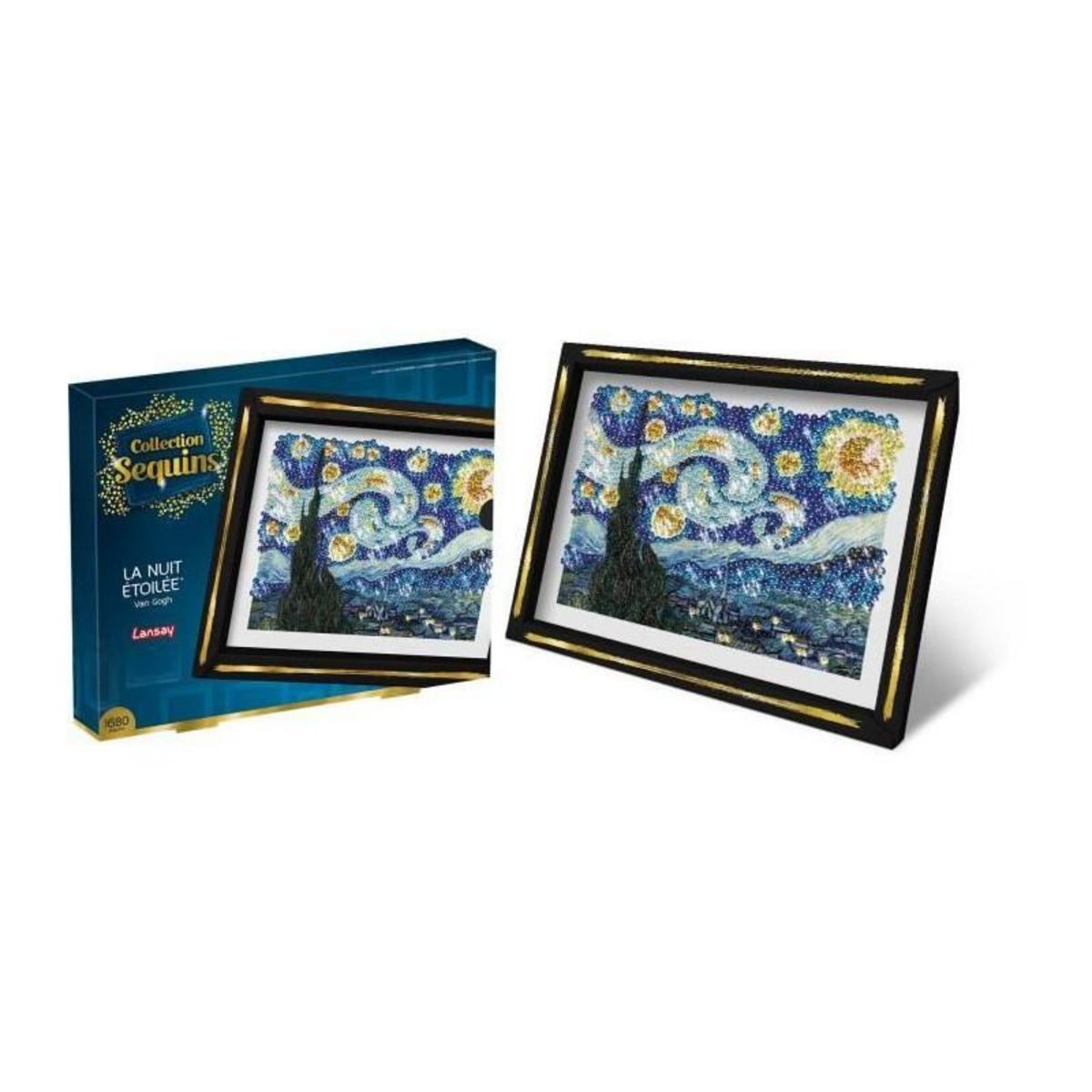LANSAY Kit loisir créatif - LANSAY - Collection Sequins - La nuit étoilée - Van Gogh - Des 14 ans
