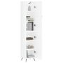 Voir la diapositive 3 : VIDAXL Buffet haut Blanc brillant 34,5x34x180 cm Bois d'ingenierie