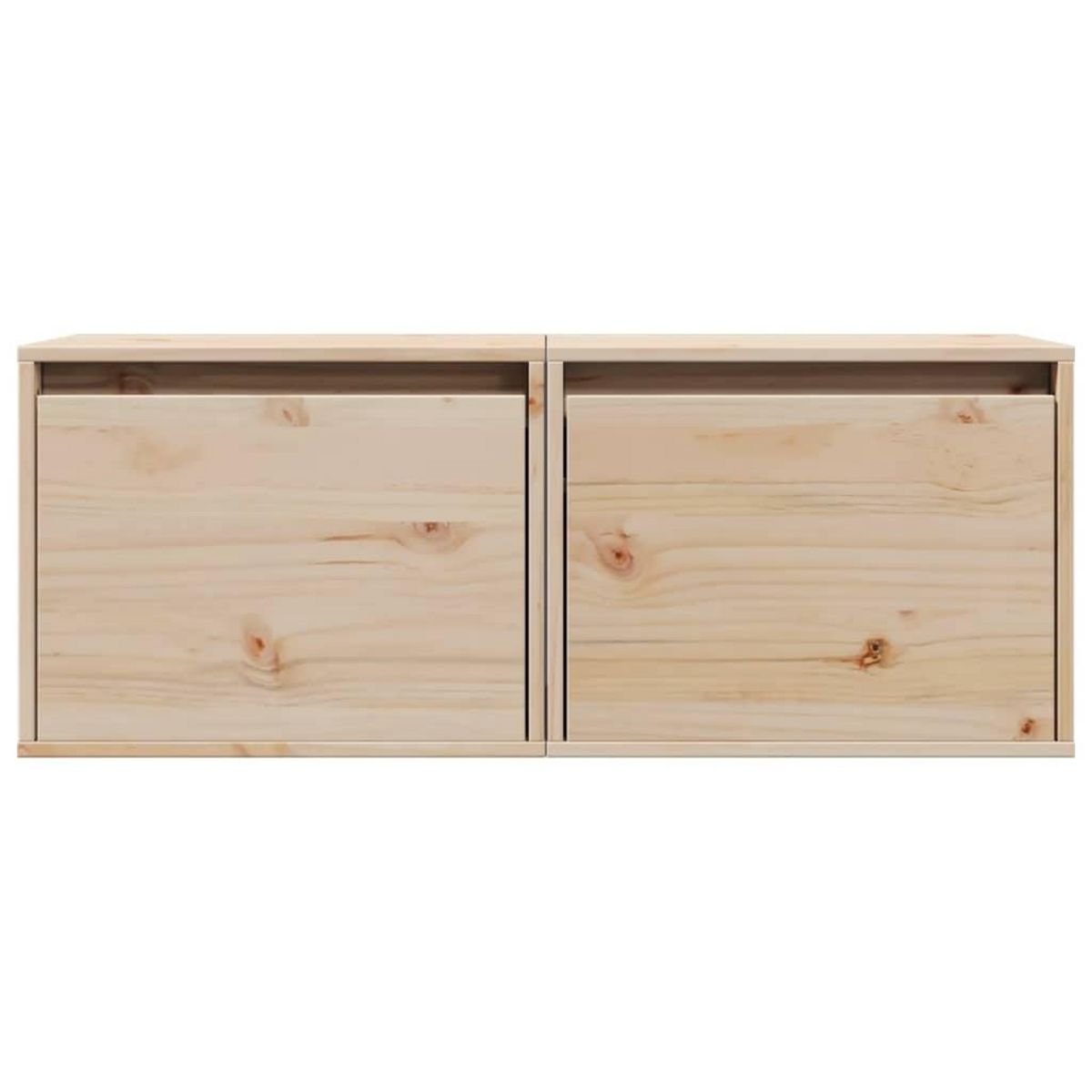 VIDAXL Armoires murales 2 pcs 45x30x35 cm Bois de pin massif