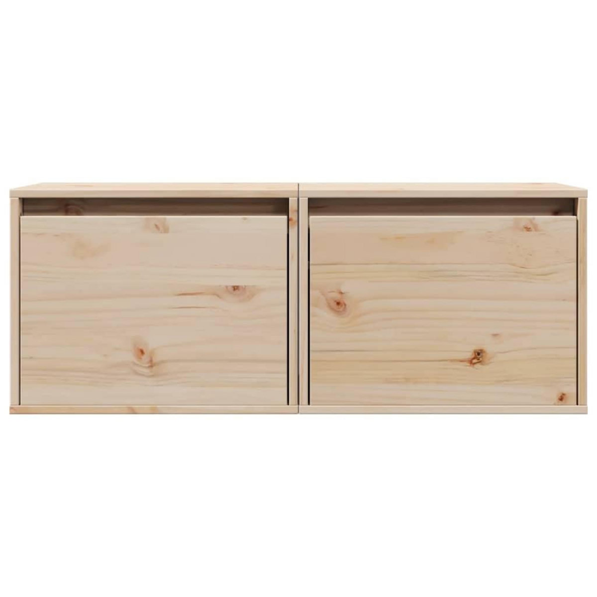 VIDAXL Armoires murales 2 pcs 45x30x35 cm Bois de pin massif