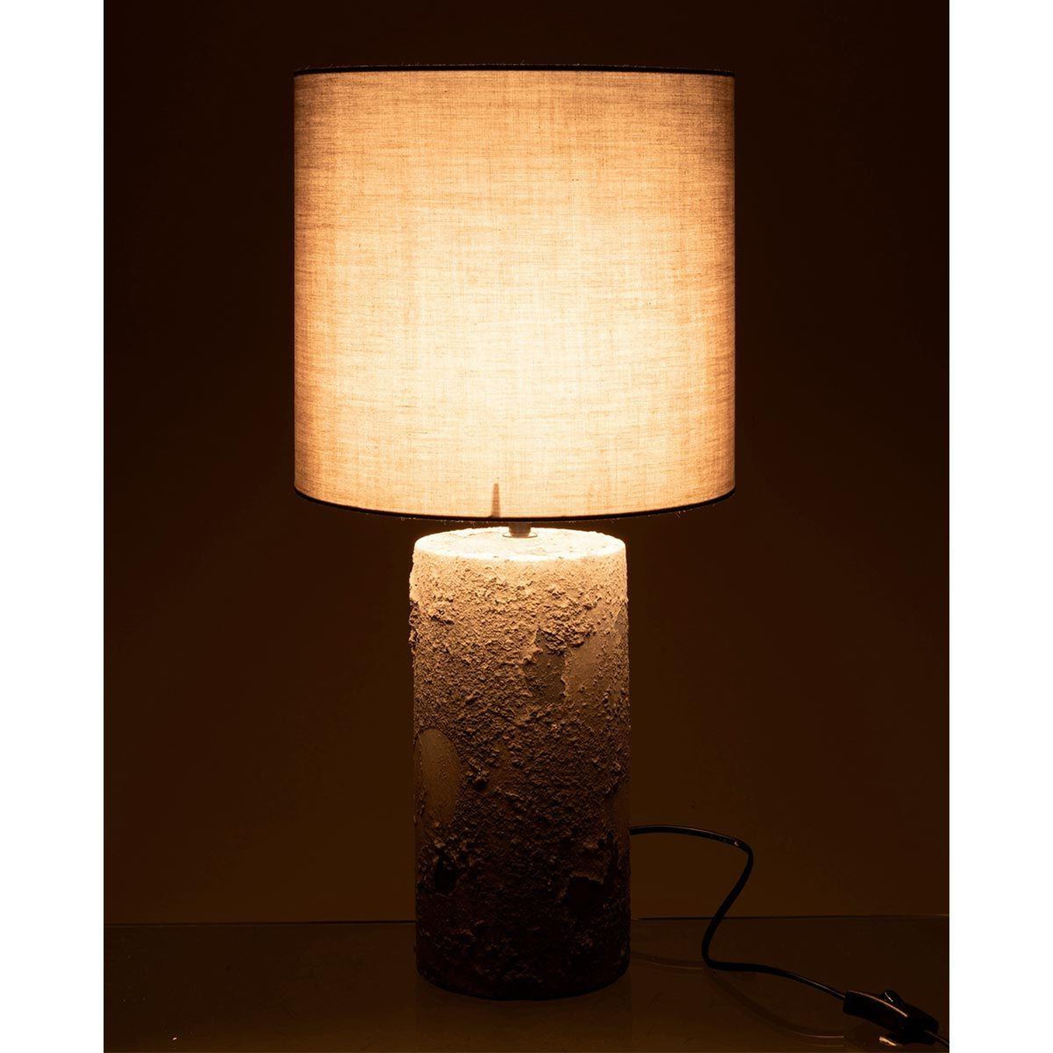 Voir la diapositive 3 : J-LINE Lampe à Poser en Béton  Greta  71cm Gris