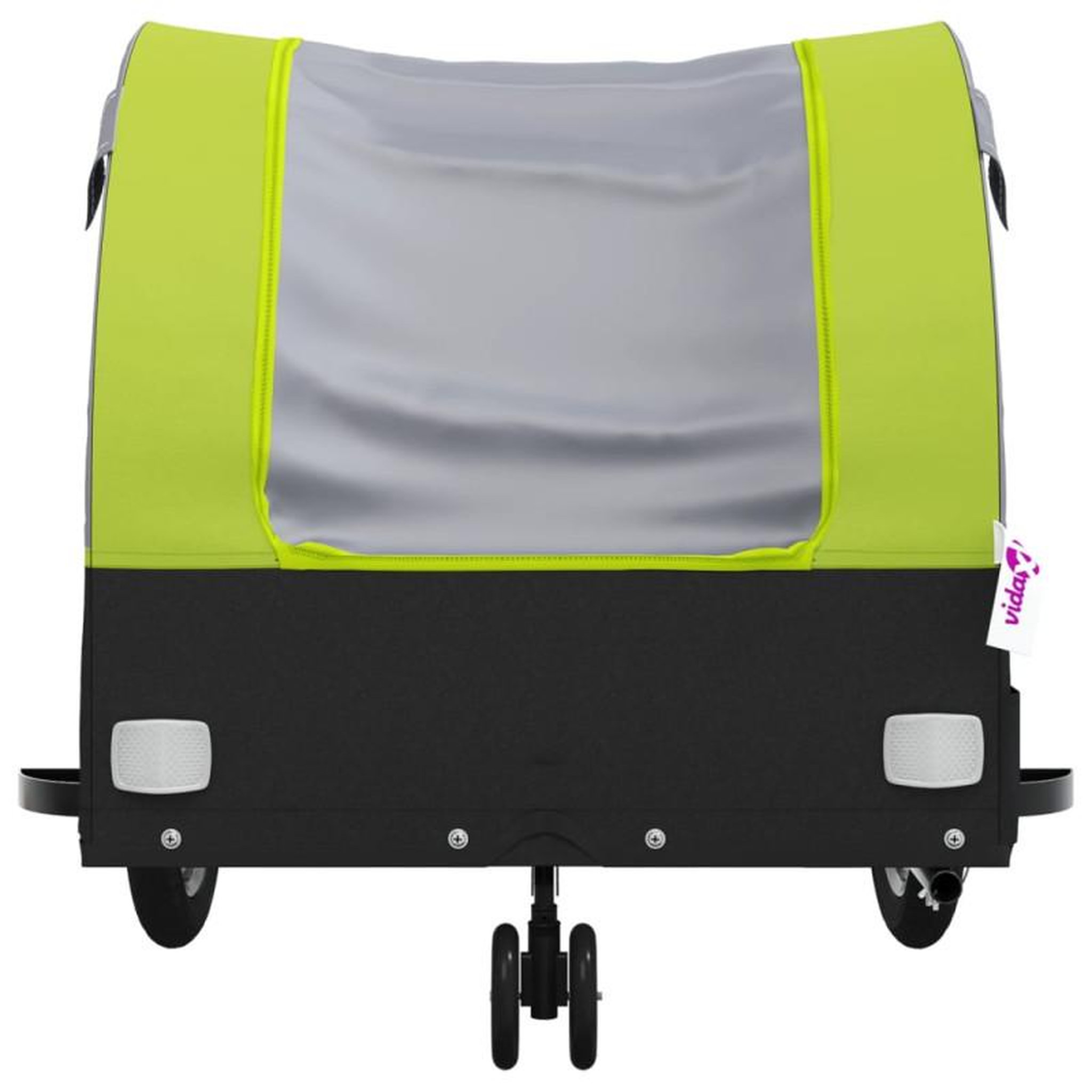 Voir la diapositive 6 : VIDAXL Remorque de vélo noir et vert 30 kg fer