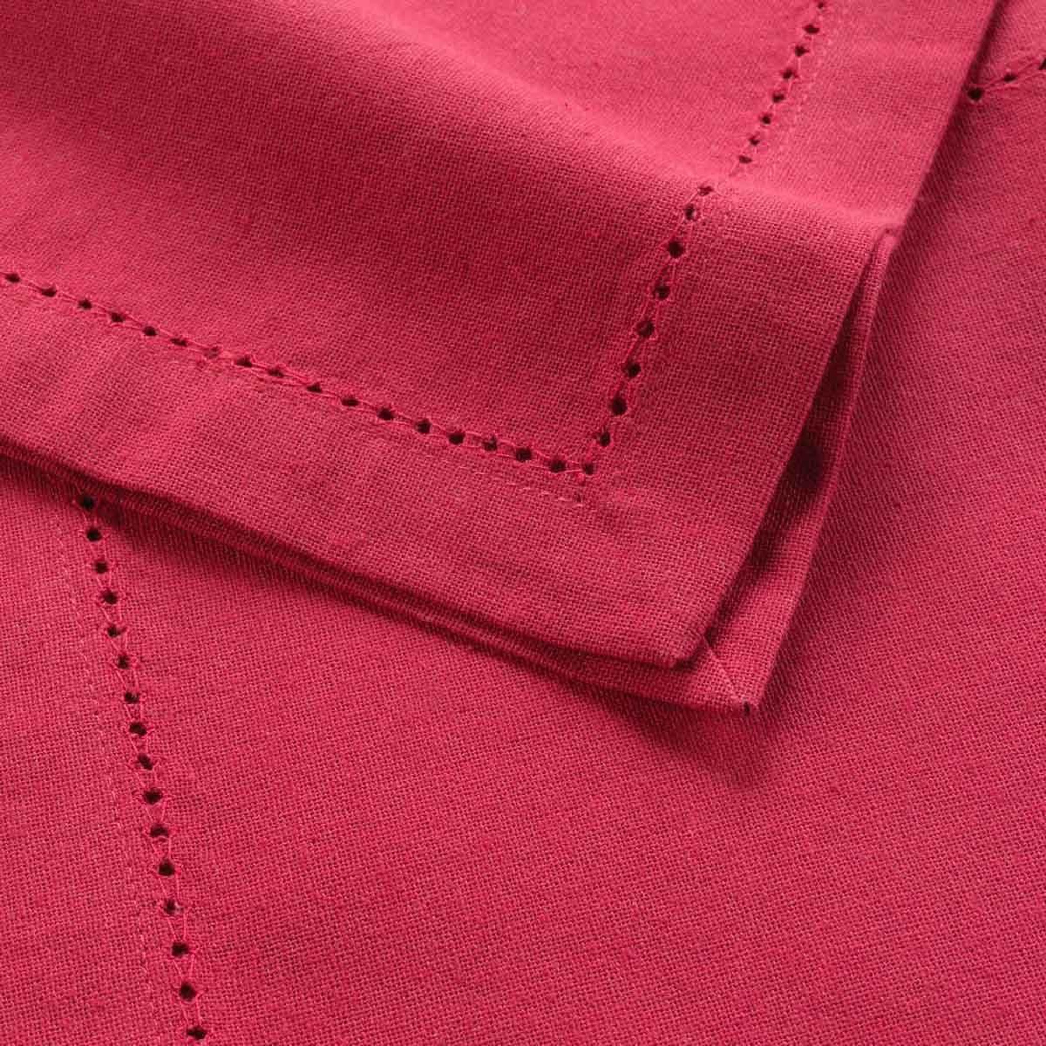 Voir la diapositive 2 : Douceur d'Intérieur Lot de 3 serviettes de table  charline  40x40cm rouge