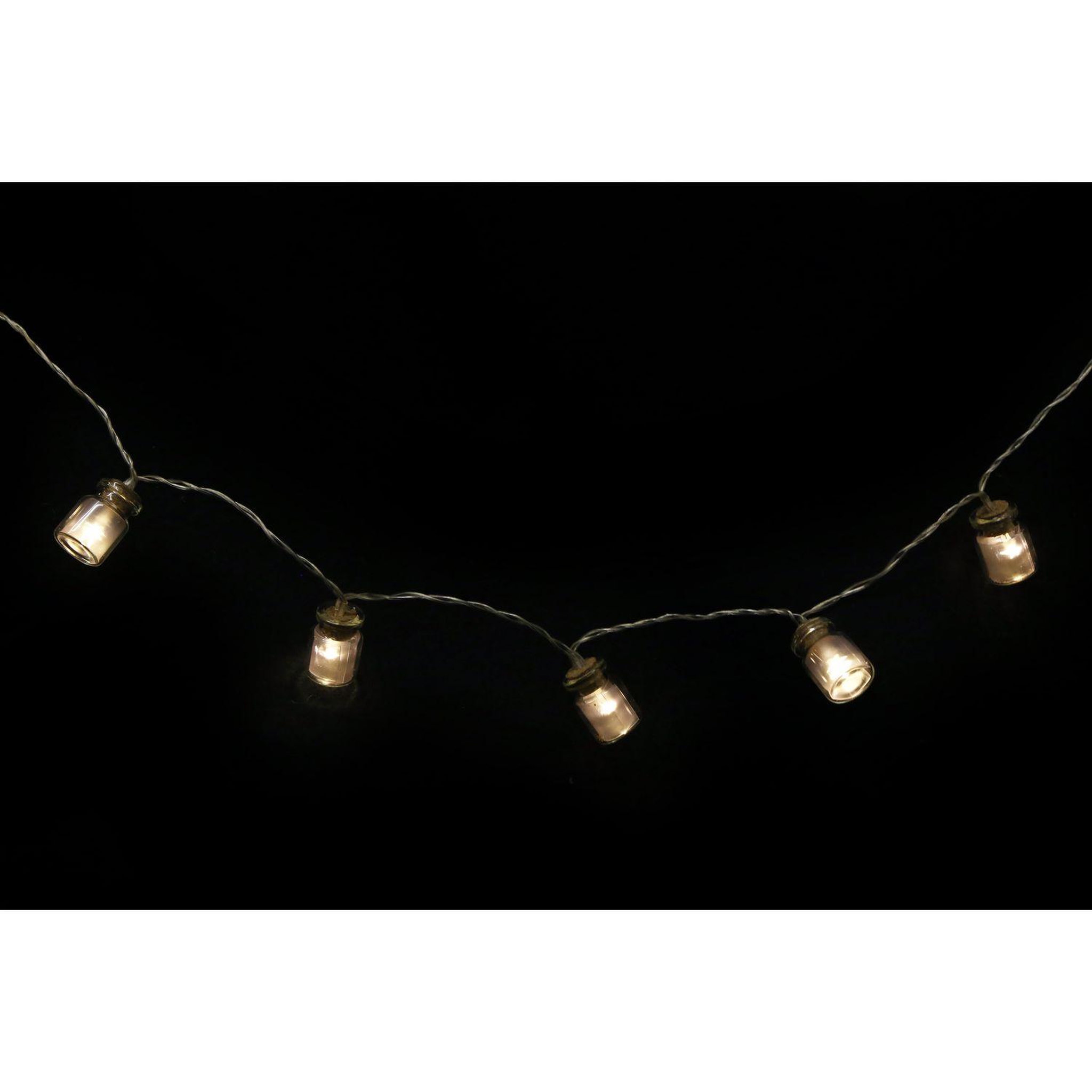 HEART OF THE HOME Guirlande lumineuse bocaux - 10 led - l. 140 cm - noir