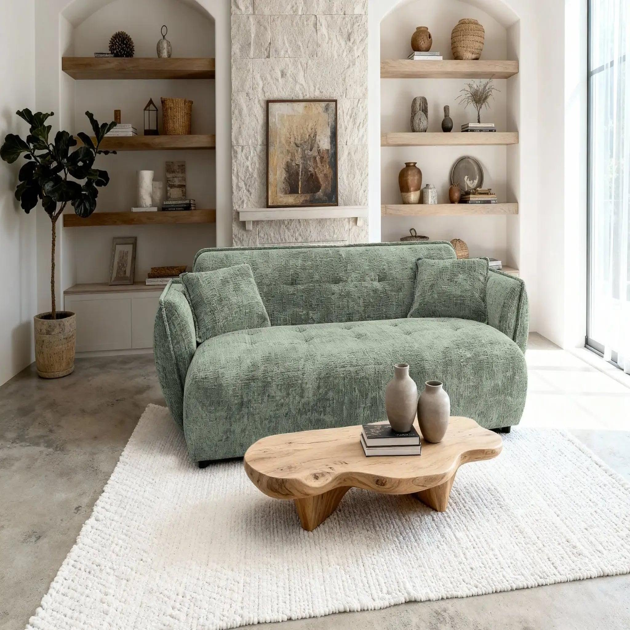 Voir la diapositive 6 : CASANOVA PARIS Mona - canapé droit tissu chenille 3 places