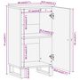 Voir la diapositive 6 : VIDAXL Armoire laterale marron et noir 40x33,5x75 cm bois de manguier