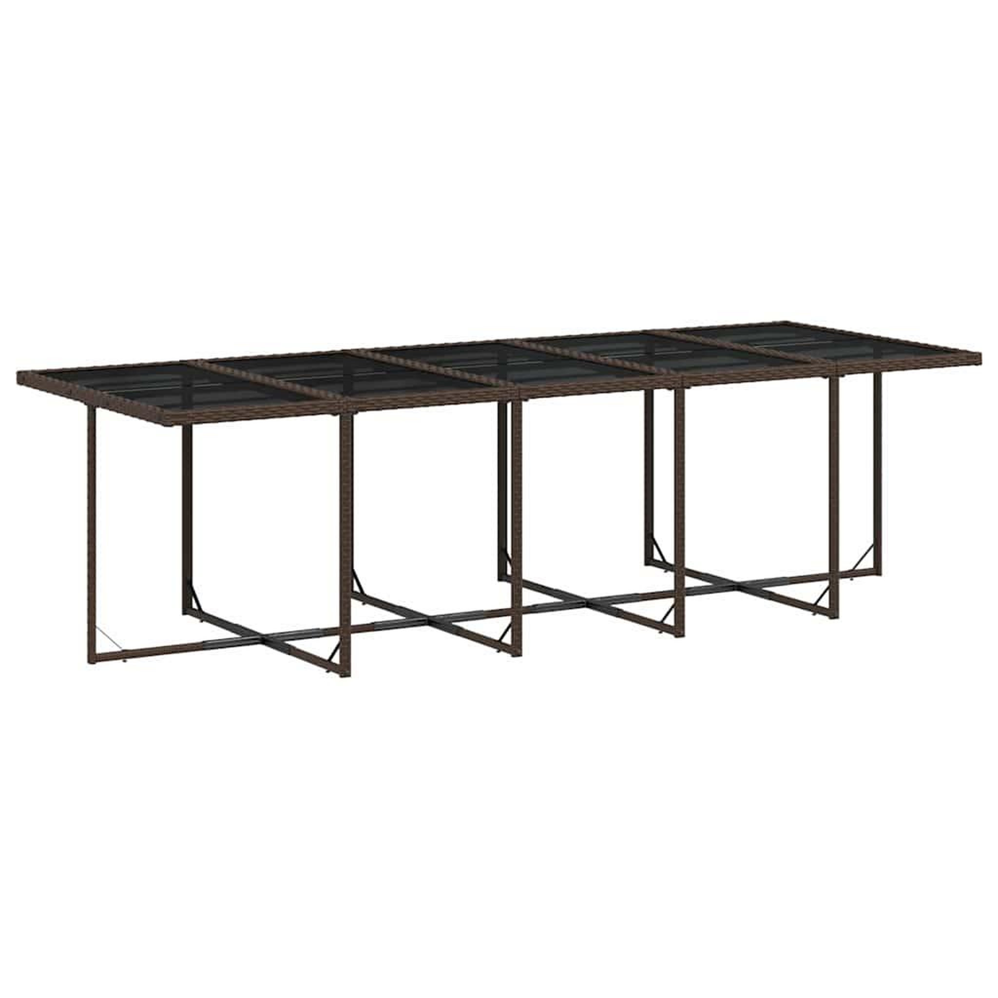Voir la diapositive 4 : VIDAXL Ensemble a manger de jardin et coussins 11 pcs marron rotin