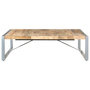 Voir la diapositive 2 : VIDAXL Table basse 140x140x40 cm Bois de manguier brut