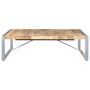 Voir la diapositive 2 : VIDAXL Table basse 140x140x40 cm Bois de manguier brut