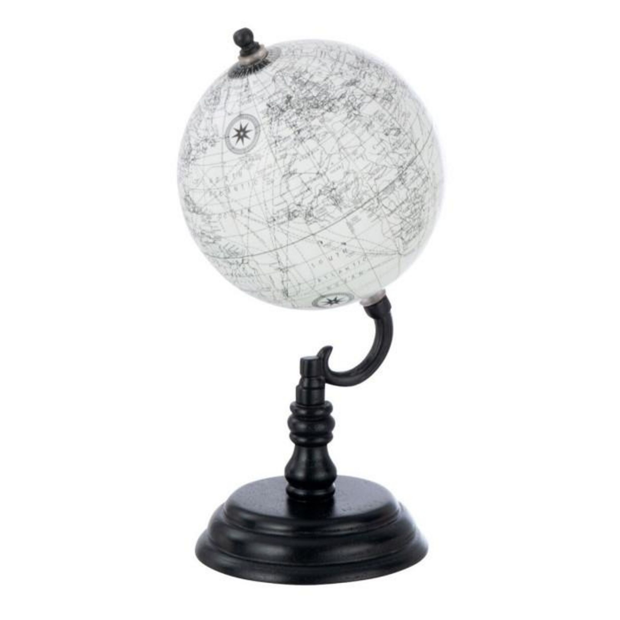 Globe Terrestre Décoratif Paris Prix - Noir Et Or, Hauteur 29 Cm, Socle Métal - 6