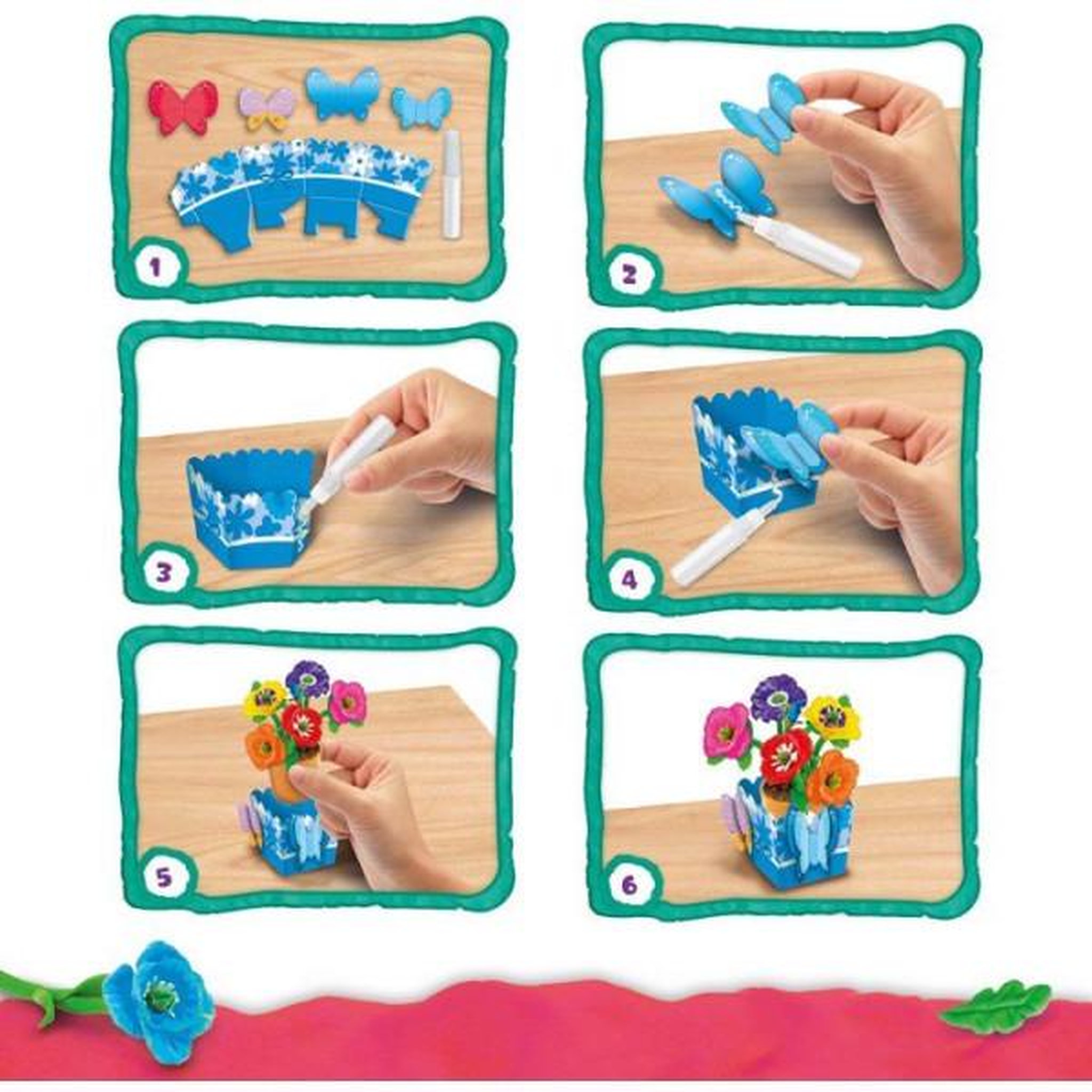 Voir la diapositive 4 : LISCIANI GIOCHI Coffret créatif - LISCIANI - Kids Art Créations Florales - Fleurs parfumées - Modelage créatif - Loisir manuel