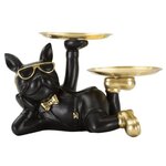 Paris Prix Vide-Poche Statuette Chien  Dog Rover  23cm Noir