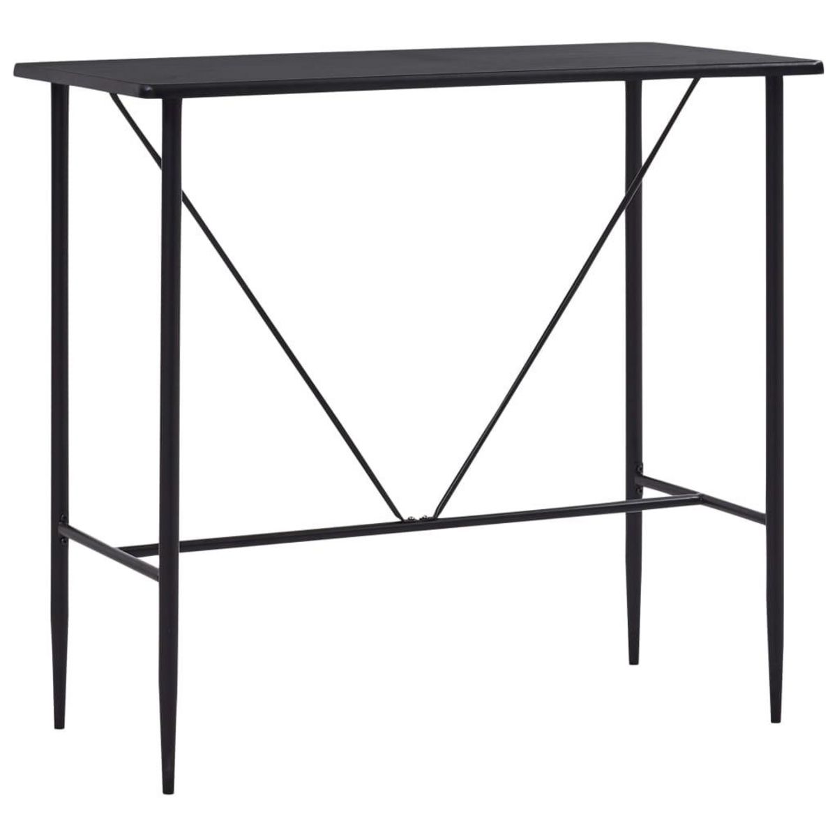 VIDAXL Ensemble de bar 5 pcs Tissu Noir