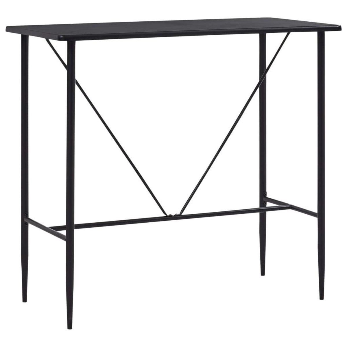 VIDAXL Ensemble de bar 5 pcs Tissu Noir