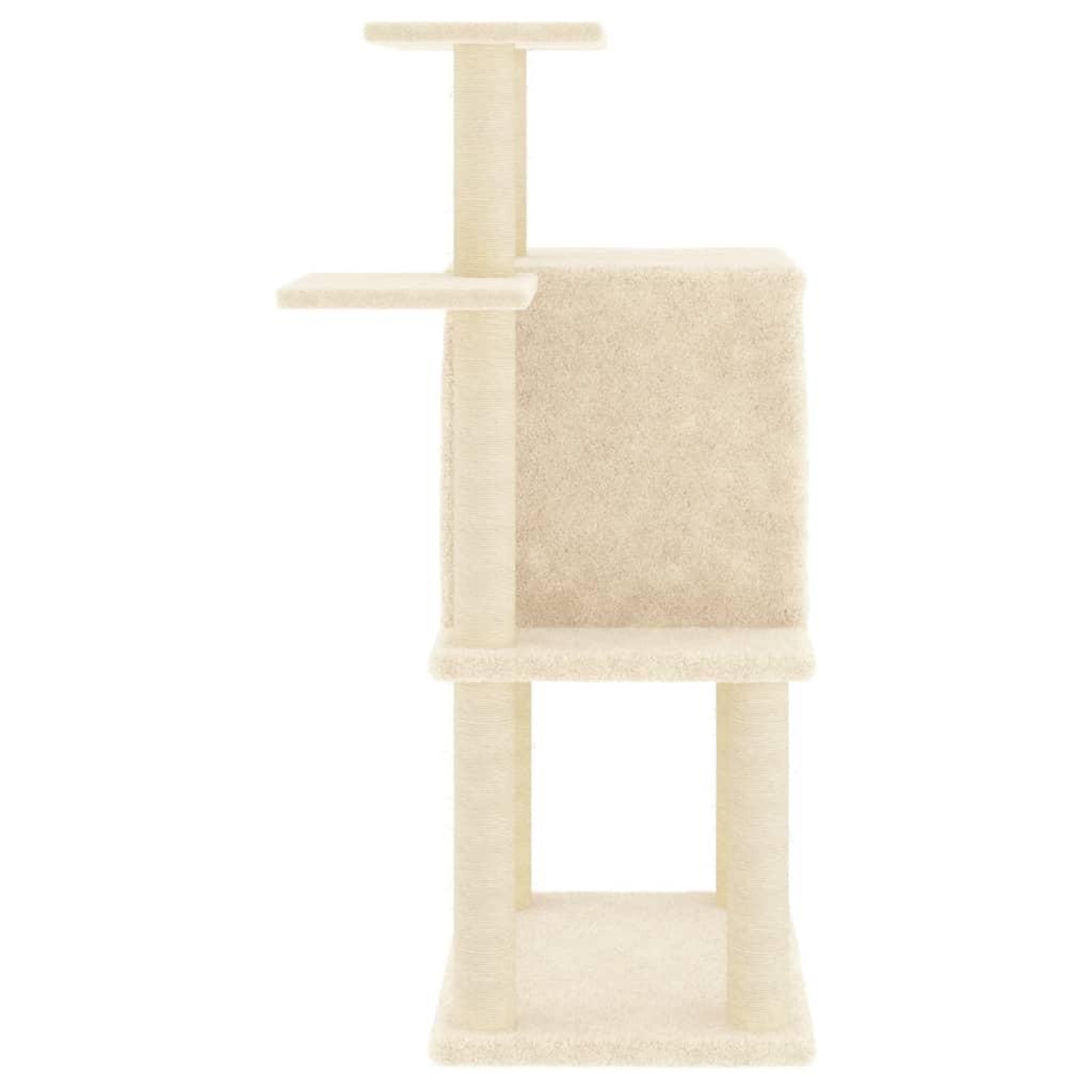 Voir la diapositive 4 : VIDAXL Arbre a chat avec griffoirs en sisal creme 97 cm