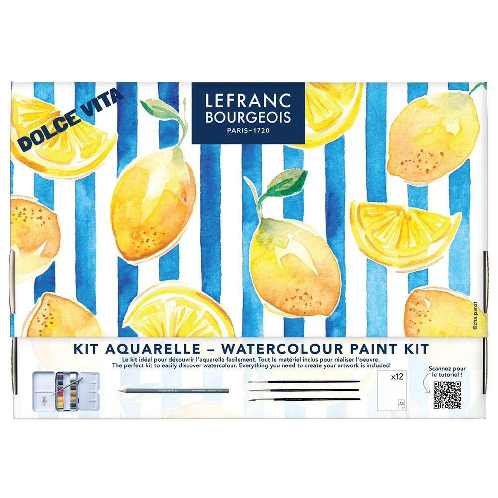 Lefranc Bourgeois Coffret de peinture à l'aquarelle Dolce Vita x12 tubes multicolore