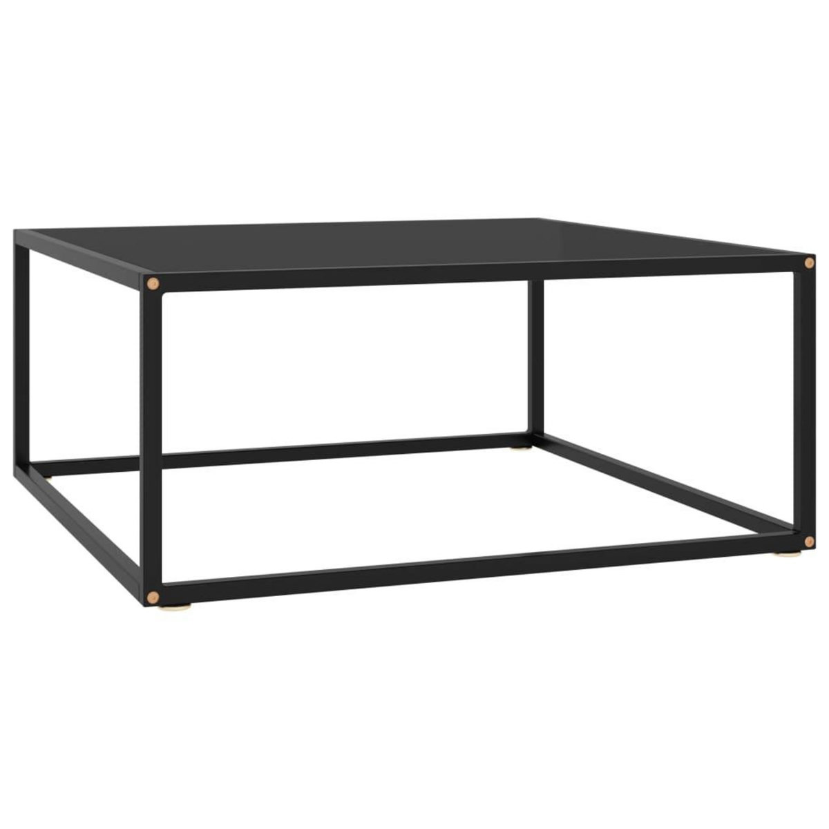 VIDAXL Table basse Noir avec verre noir 80x80x35 cm