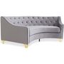 Voir la diapositive 2 : Paris Prix Canapé 3 Places Velours  Noyax  212cm Gris & Or