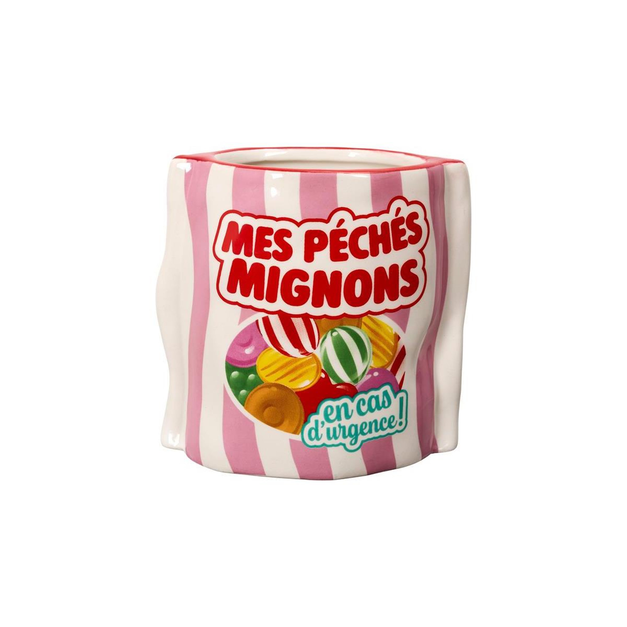 COOK CONCEPT Pot à bonbons en céramique  ludique  12cm multicolore