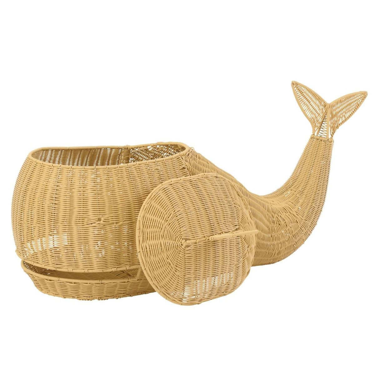Paris Prix Panier de Rangement Enfant  Baleine  90cm Naturel