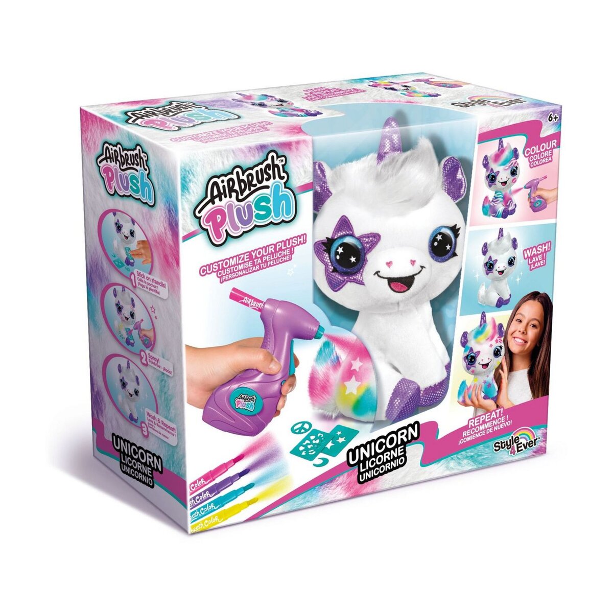 CANAL TOYS AIRBRUSH Une peluche licorne à customiser