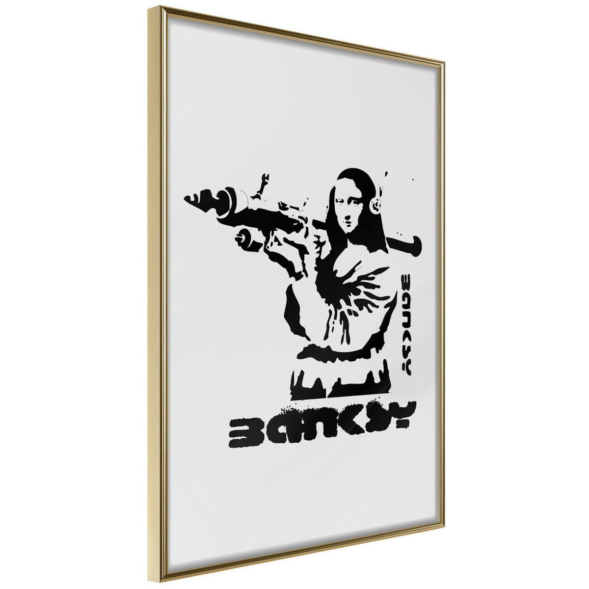 Paris Prix Affiche Murale Encadrée  Banksy Mona Lisa with Bazooka I