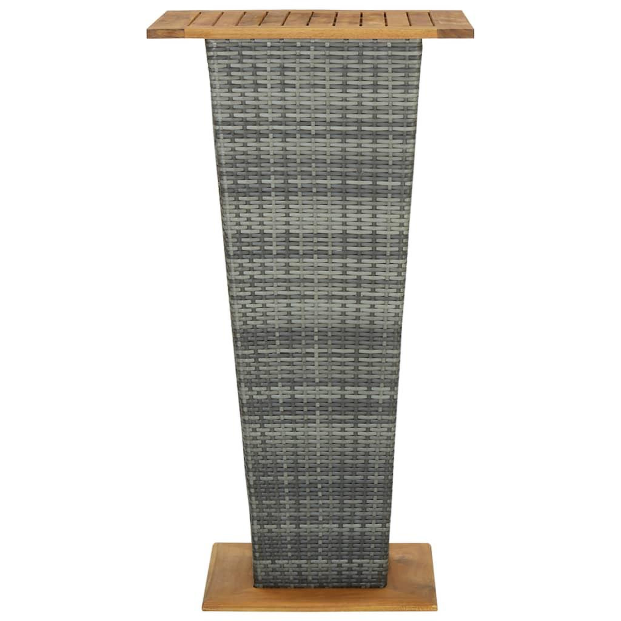 Voir la diapositive 5 : VIDAXL Ensemble de bar de jardin 5 pcs et coussins Resine tressee Gris