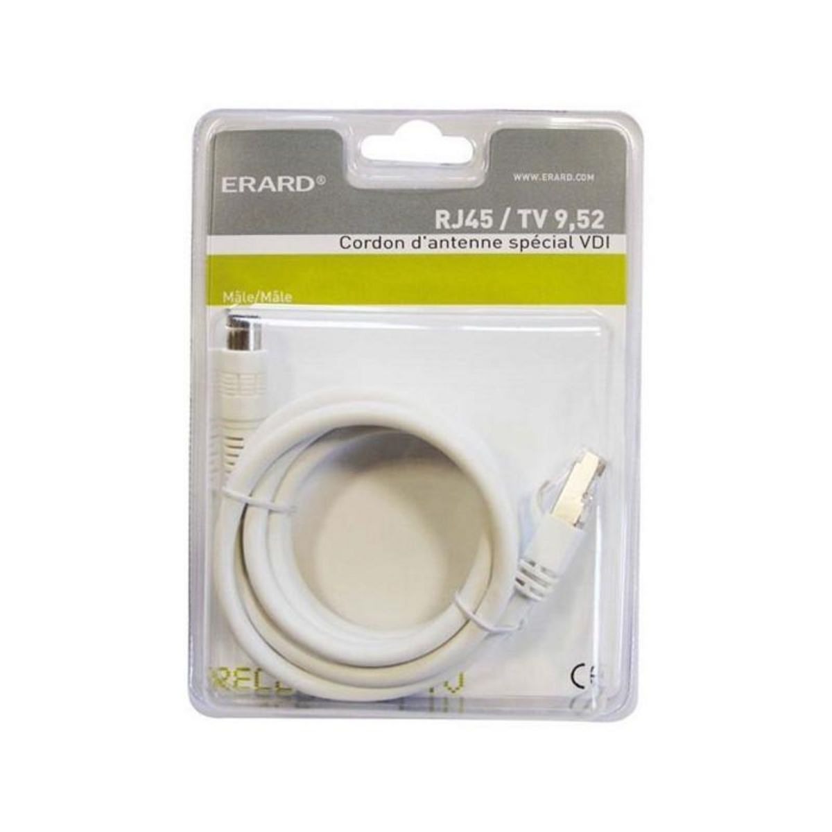 Erard CORDON BALUN RJ45 M / TV 9,52mm M - PASSIF - 1m50 ERARD - 4482