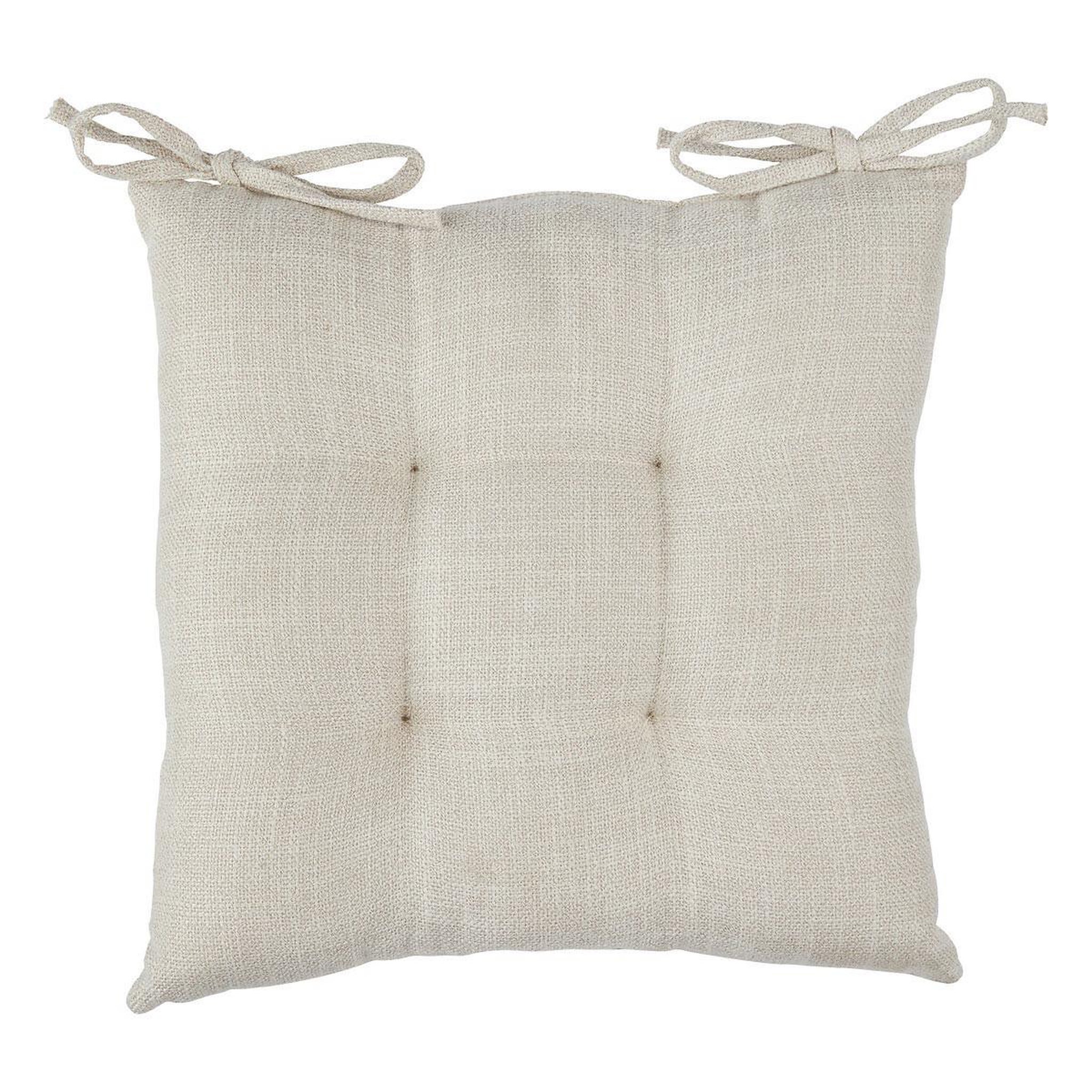 ATMOSPHERA Galette de chaise  clem  38x38cm beige lin