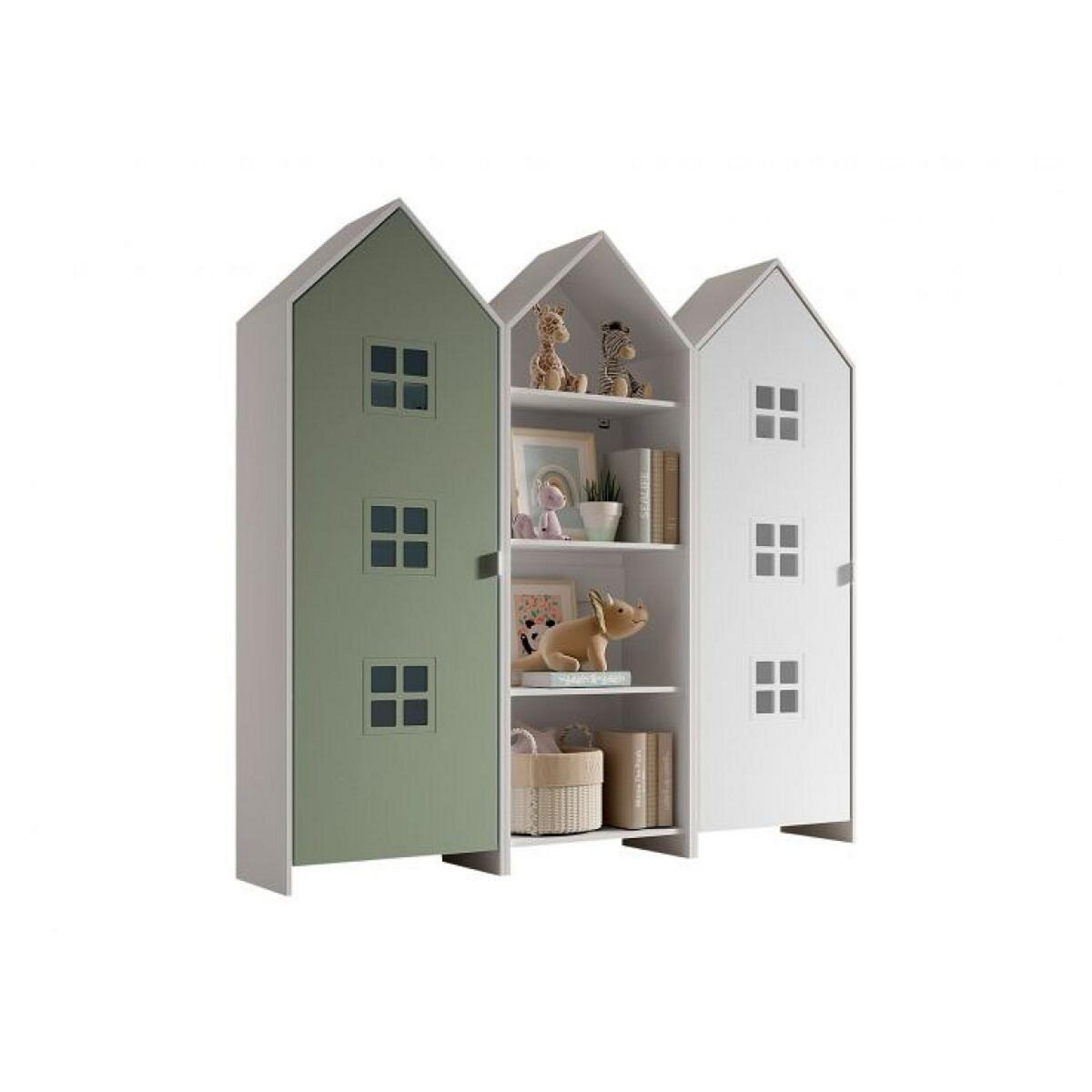 Vipack Combinaison D'armoires 3 Pièces Casami Bruges vert blanc