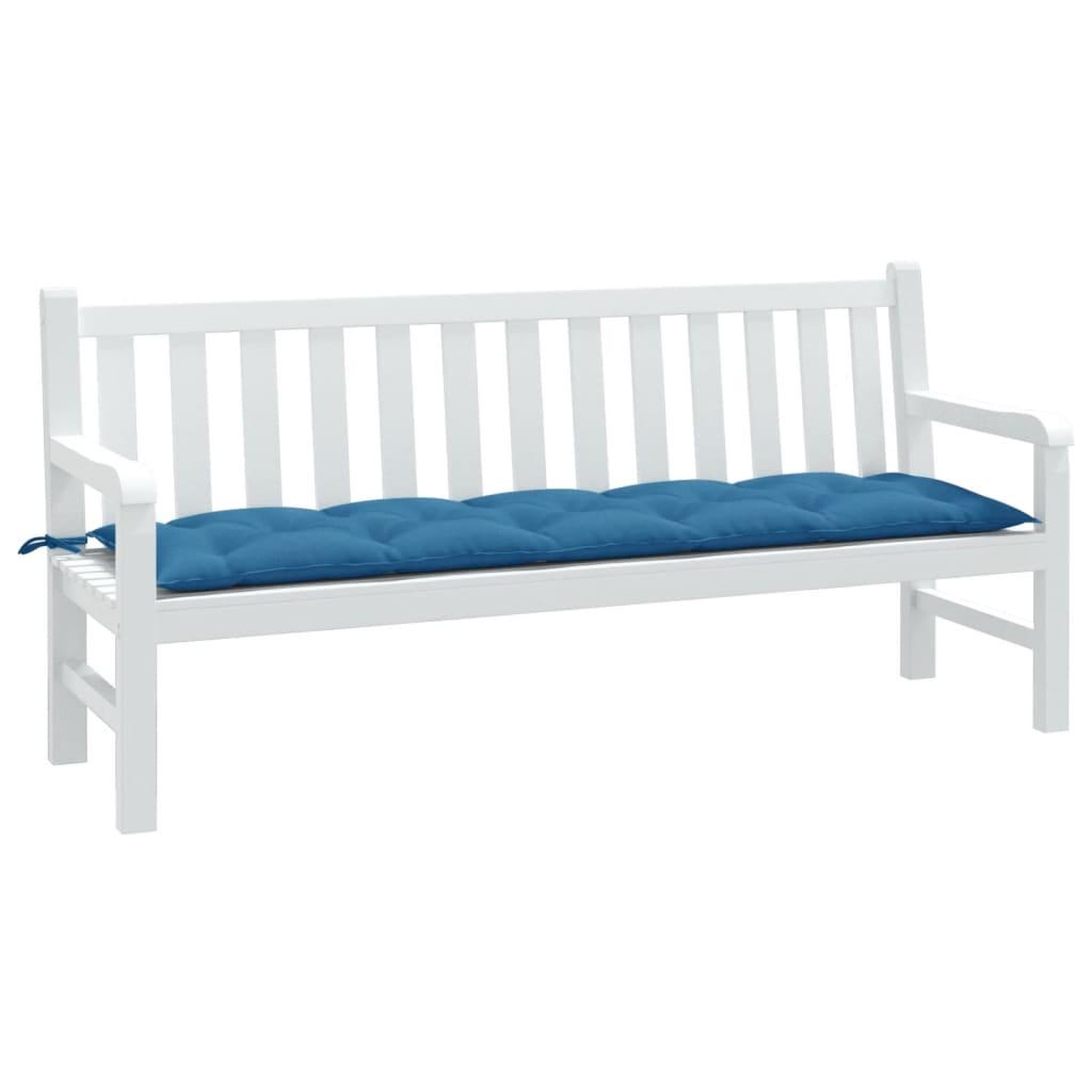 VIDAXL Coussin de banc de jardin bleu melange 180x50x7 cm tissu
