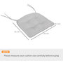 Voir la diapositive 3 : OUTSUNNY Lot de 4 coussins de chaises de jardin polyester gris clair