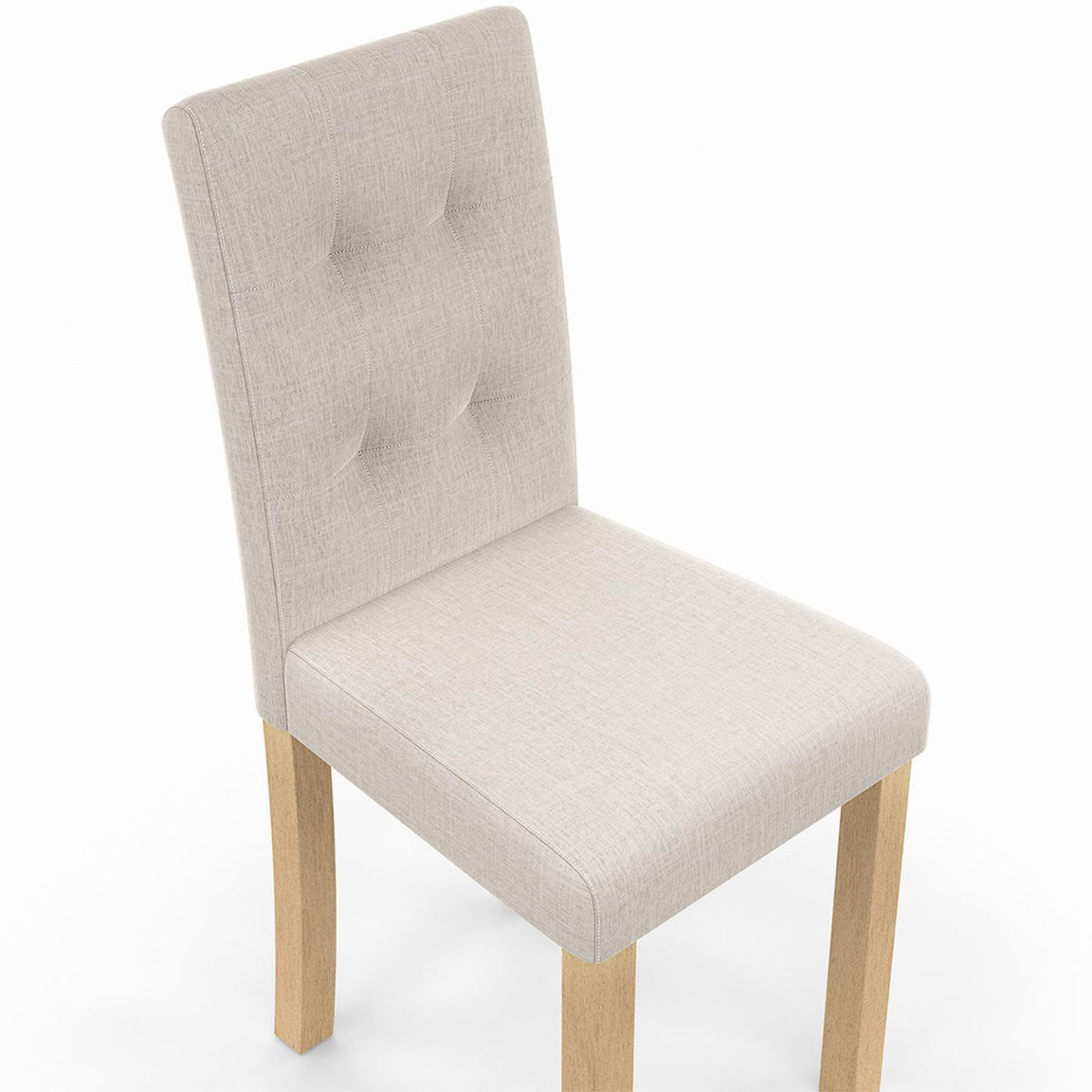 ID MARKET Lot de 6 chaises POLGA capitonnées mix color taupe, beige et marron