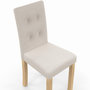Voir la diapositive 6 : ID MARKET Lot de 6 chaises POLGA capitonnées mix color taupe, beige et marron