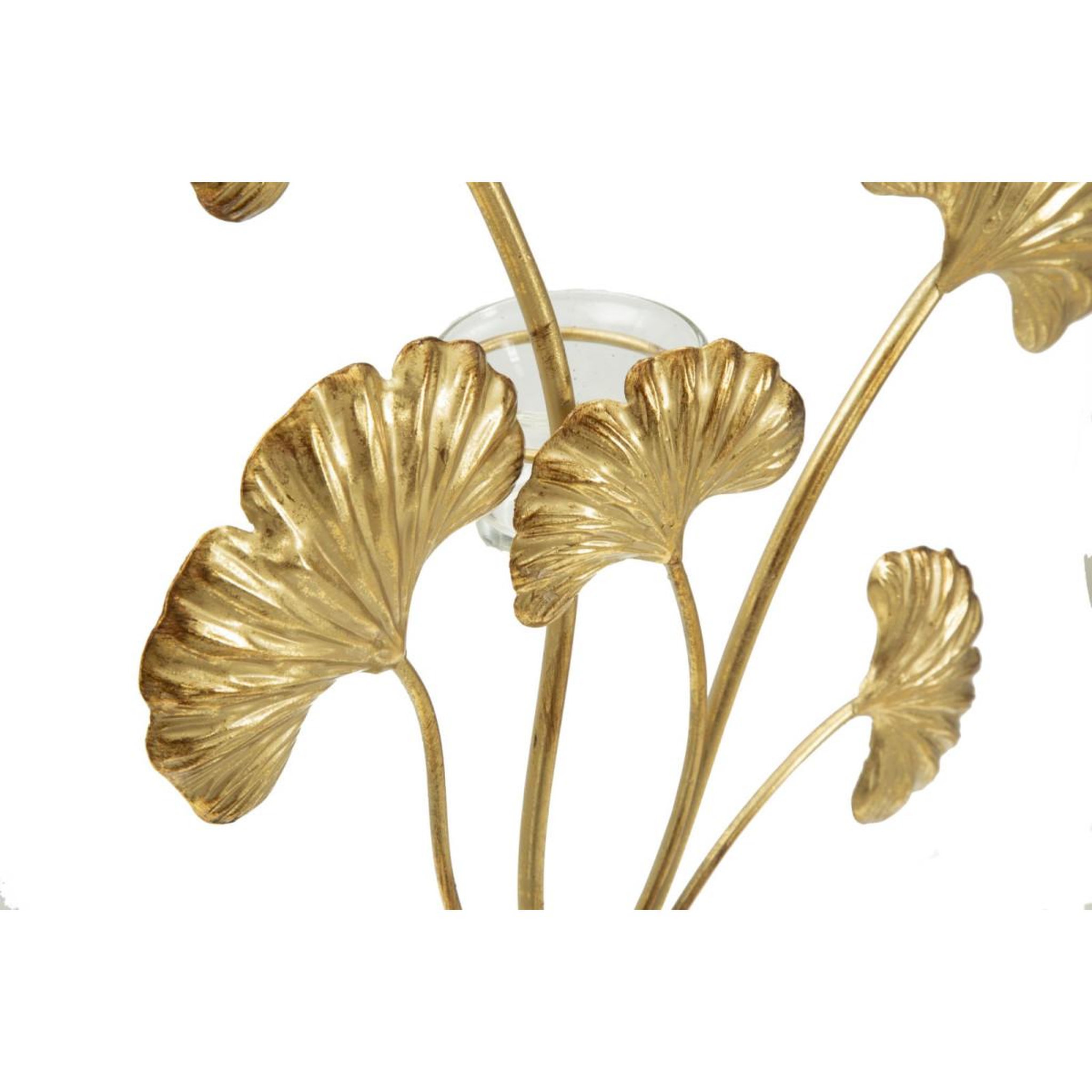 Voir la diapositive 4 : Paris Prix Bougeoir design en métal  iris  44cm or
