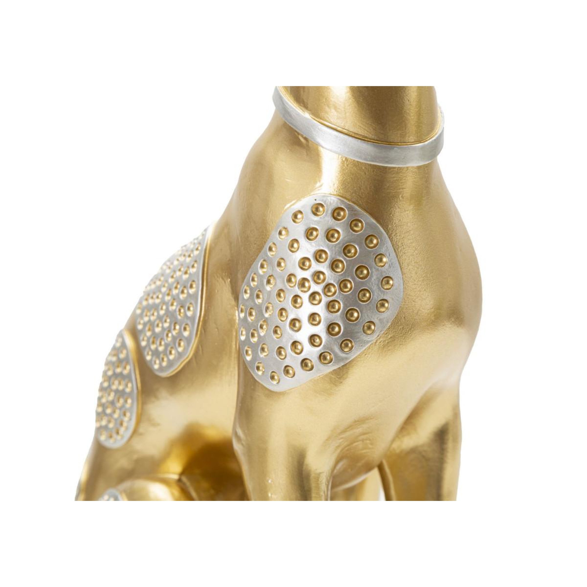 Voir la diapositive 4 : Paris Prix Statuette Design en Résine  Chien Assis  29cm Or