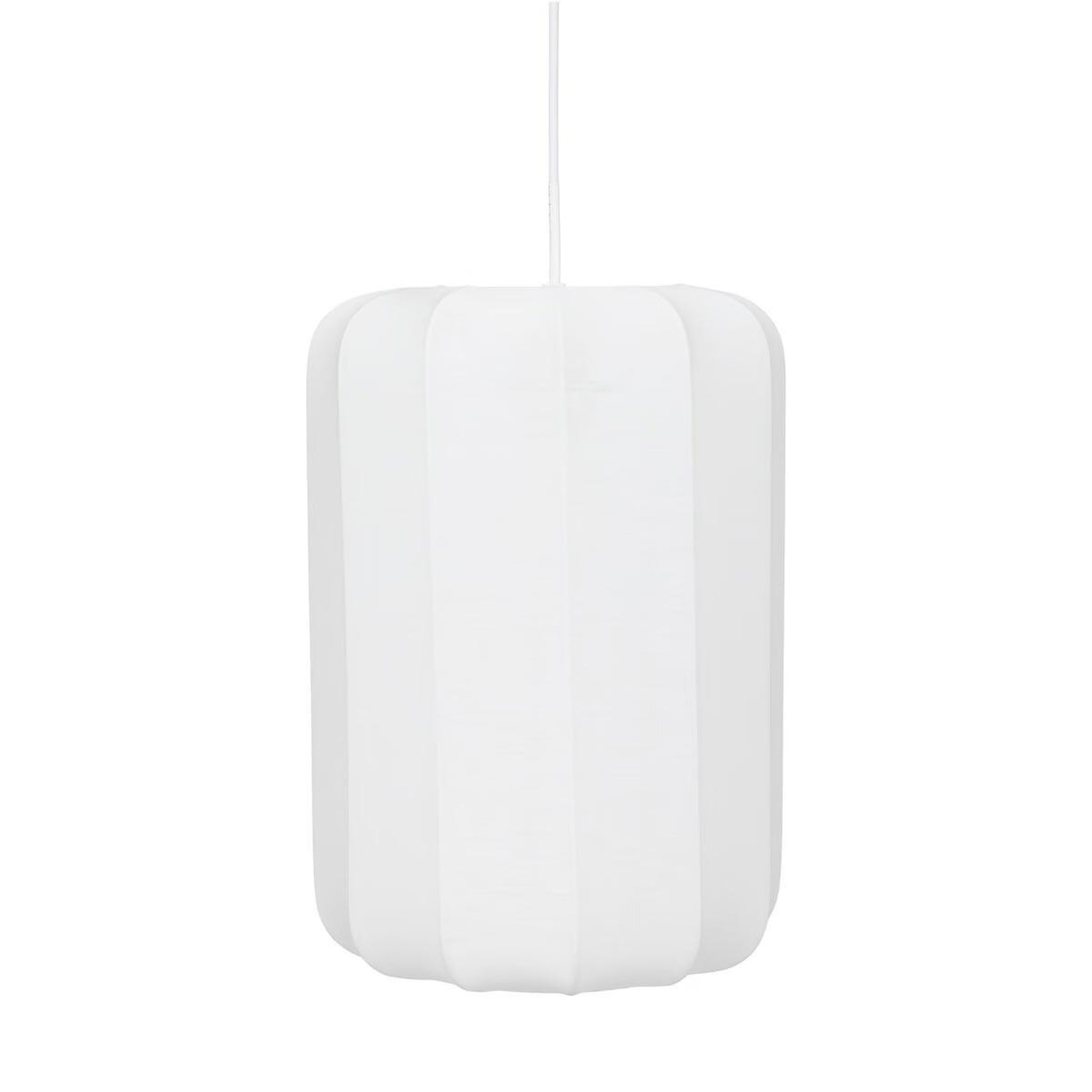 Voir la diapositive 2 : ATMOSPHERA Lampe suspension en coton  tobie  25cm blanc