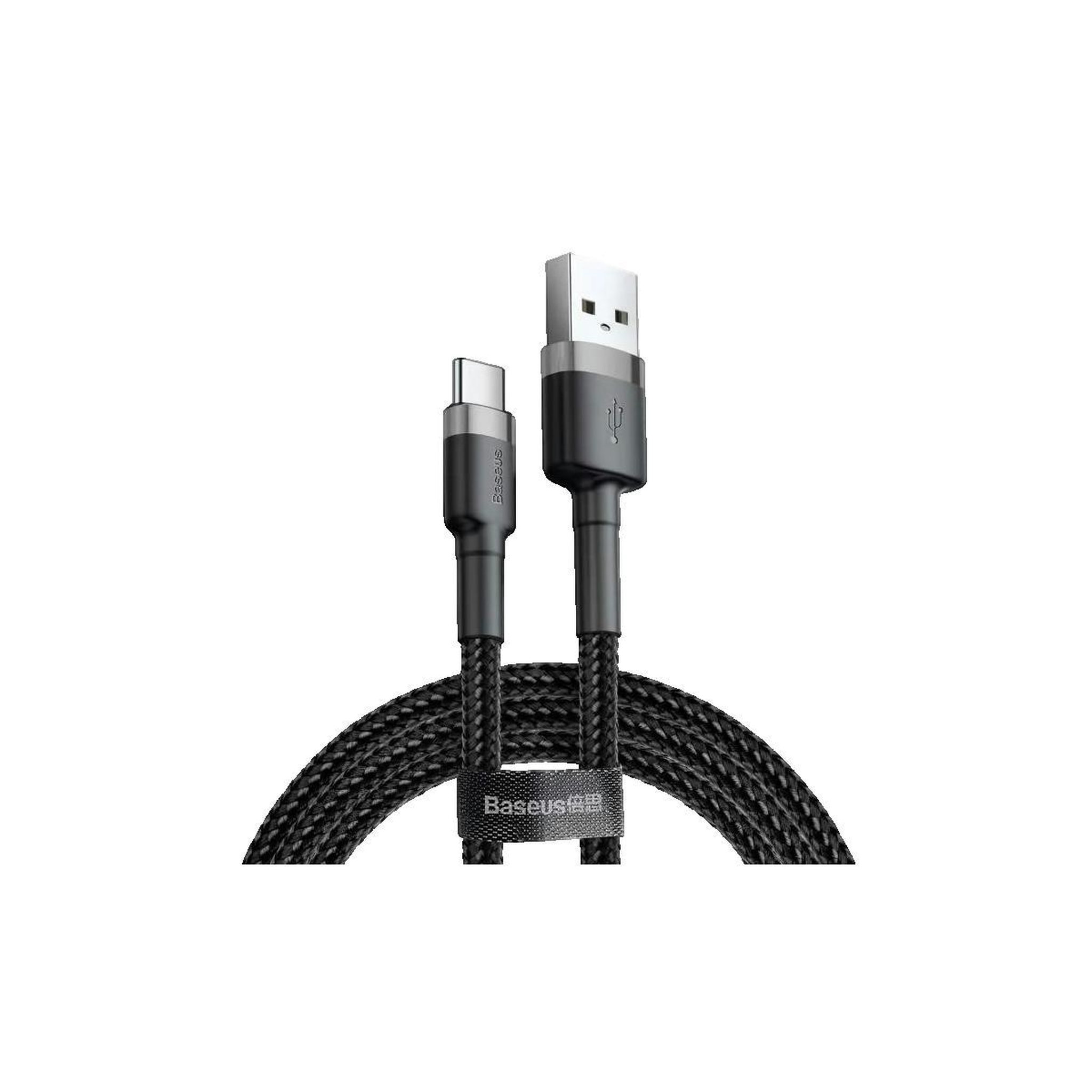 BASEUS Câble USB Baseus Cafule Charge rapide 3A 0,5m USB-C gris/noir