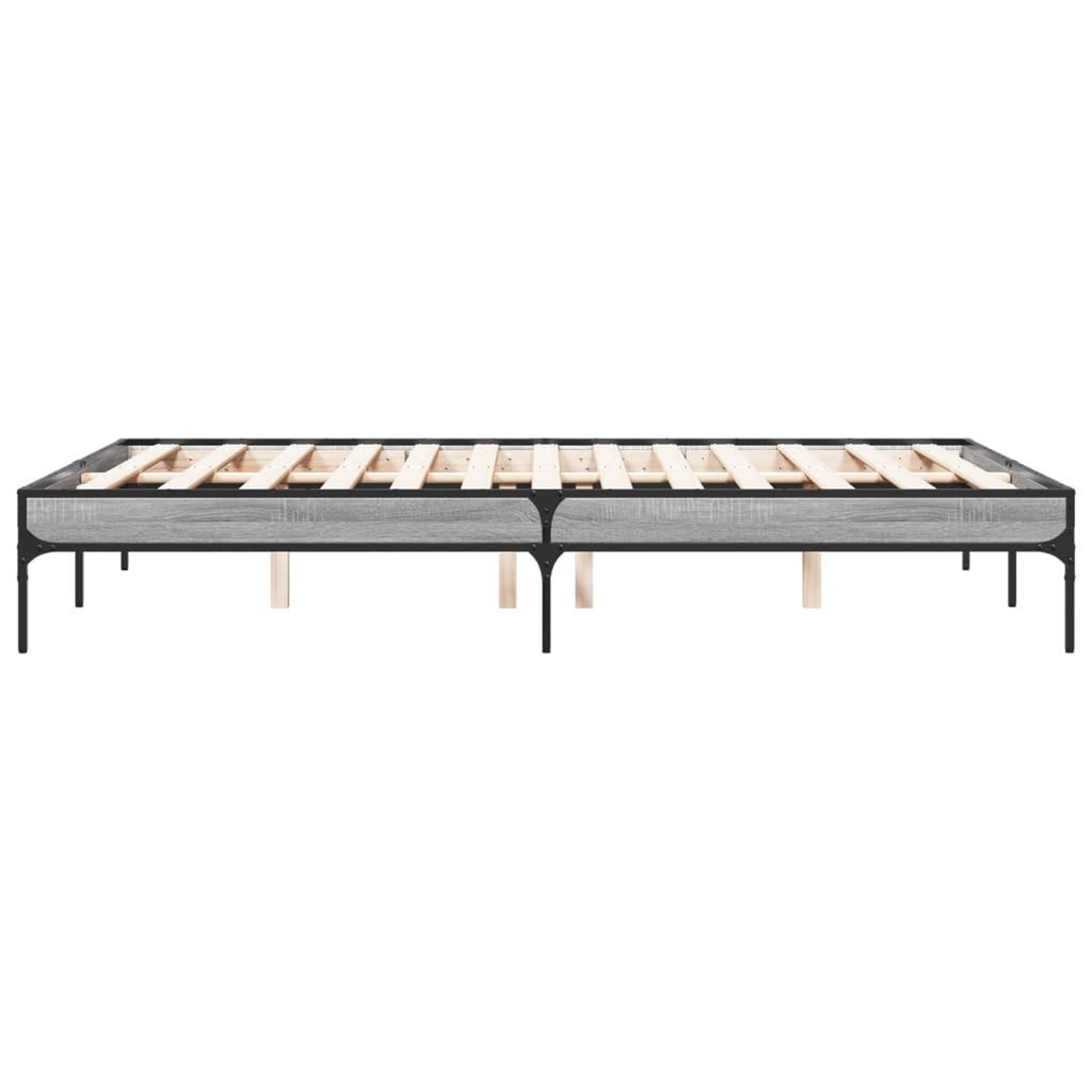 Voir la diapositive 5 : VIDAXL Cadre de lit sans matelas sonoma gris 140x190 cm