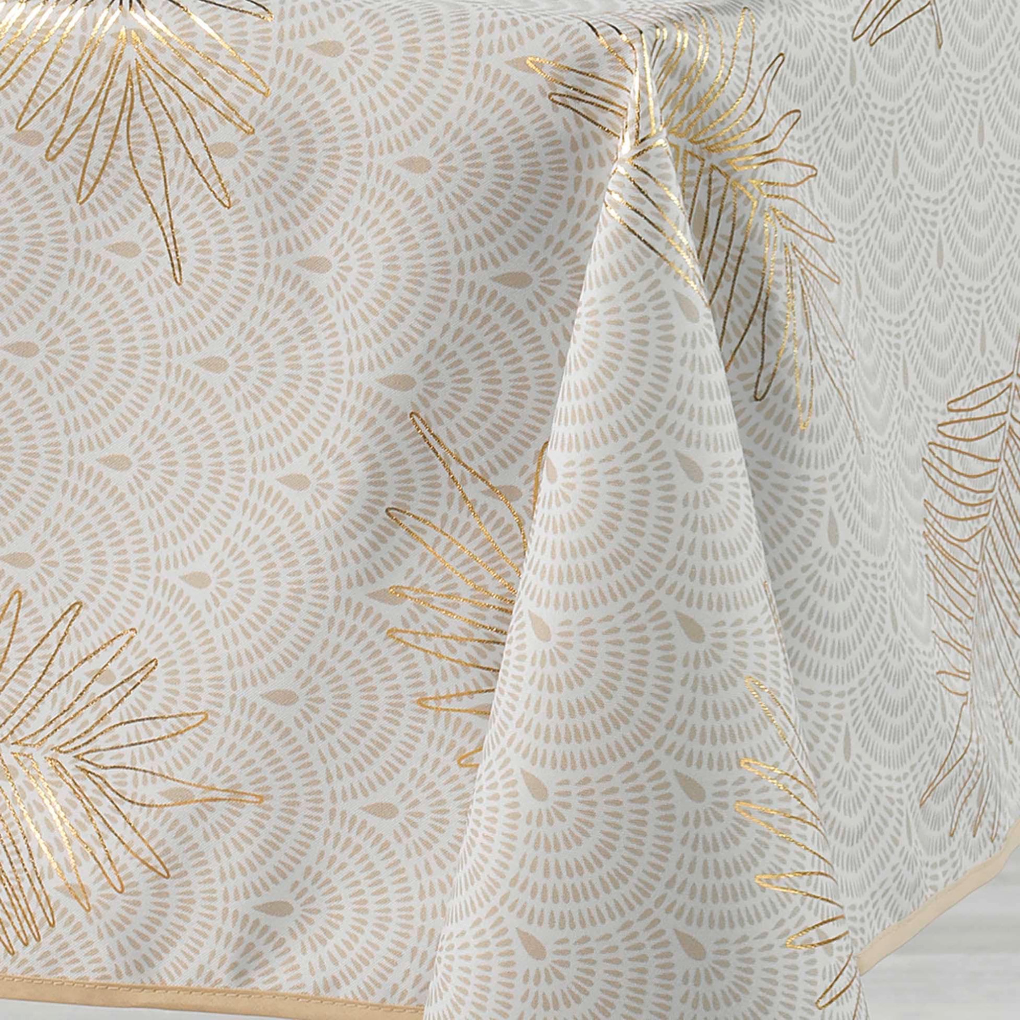 Voir la diapositive 3 : Eden Nappe metallise sunny gold design et moderne