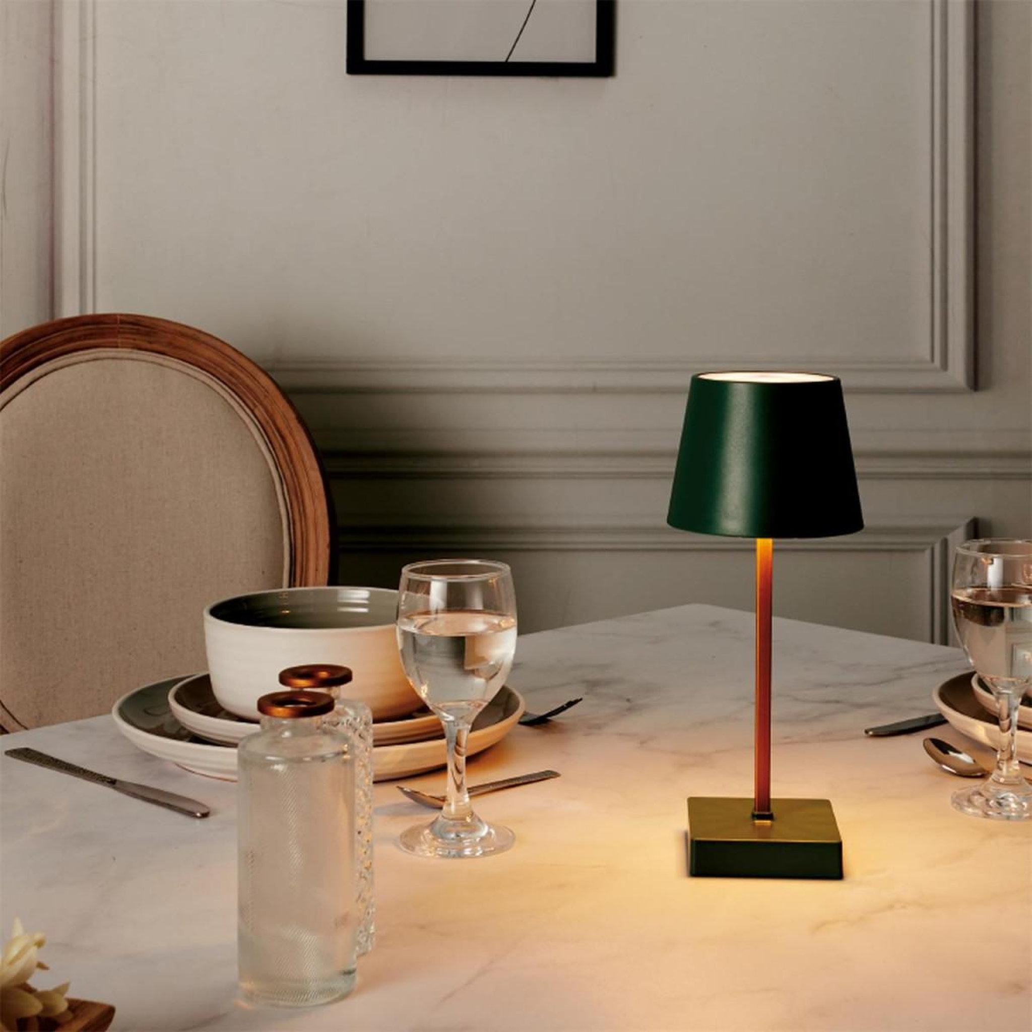 Voir la diapositive 4 : The Home Deco Factory Lampe à poser led  tactile  26cm vert
