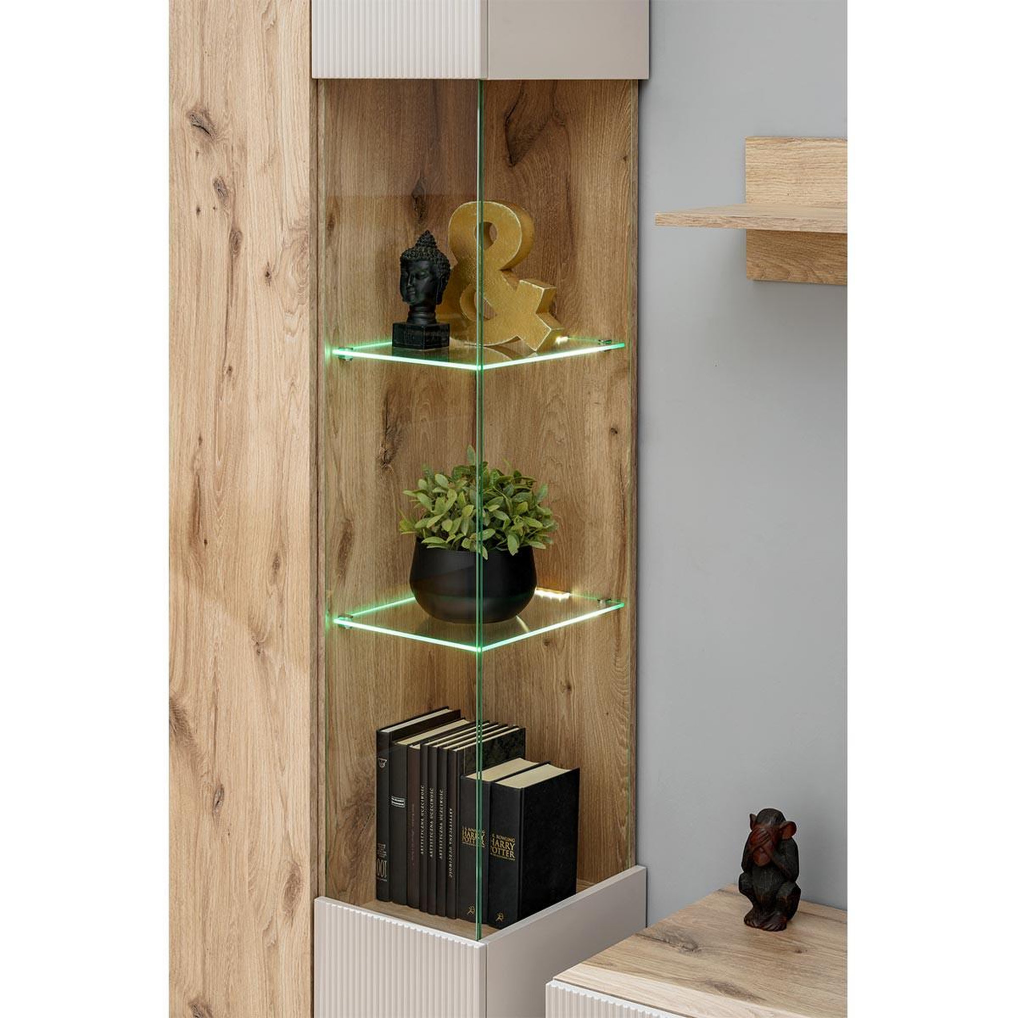 Voir la diapositive 3 : Paris Prix Meuble de rangement haut rainuré  catalina  197cm naturel
