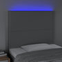 Voir la diapositive 3 : VIDAXL Tete de lit a LED Gris clair 100x5x118/128 cm Tissu