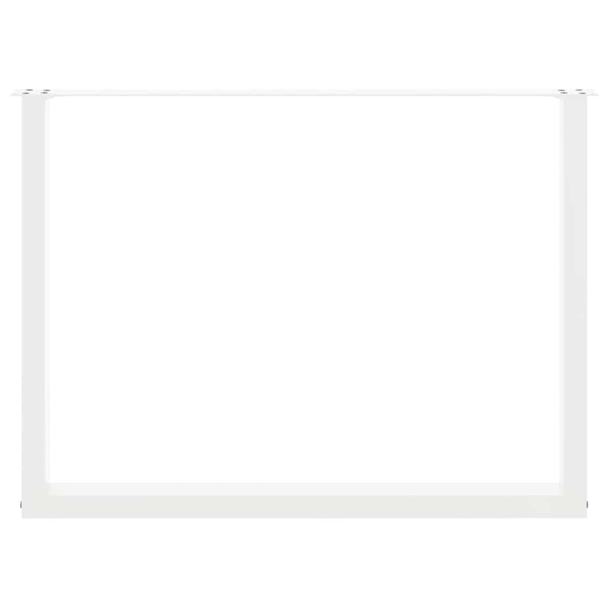 Voir la diapositive 5 : VIDAXL Pieds de table a manger forme de U 2 pcs blanc 100x(72-73) cm
