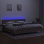 Voir la diapositive 4 : VIDAXL Sommier a lattes de lit et matelas et LED Taupe 200x200cm Tissu