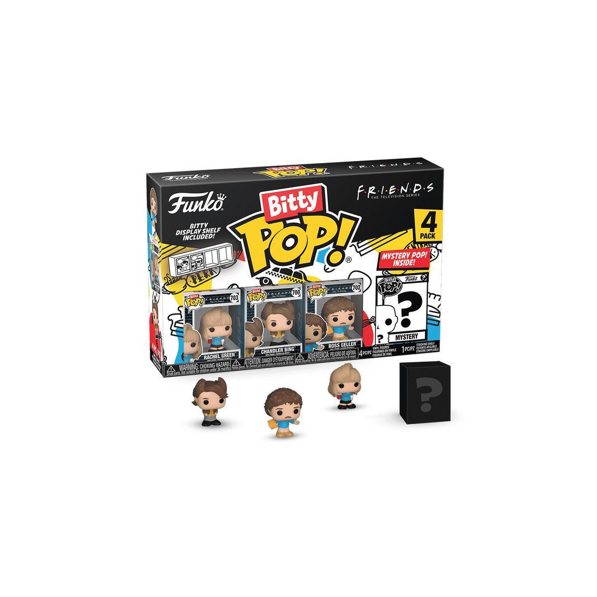 Voir la diapositive 2 : Funko Pack 4 figurines Funko Bitty Pop Friends 80 s Rachel